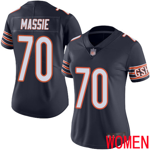 Chicago Bears Limited Navy Blue Women Bobby Massie Home Jersey NFL Football #70 Vapor Untouchable